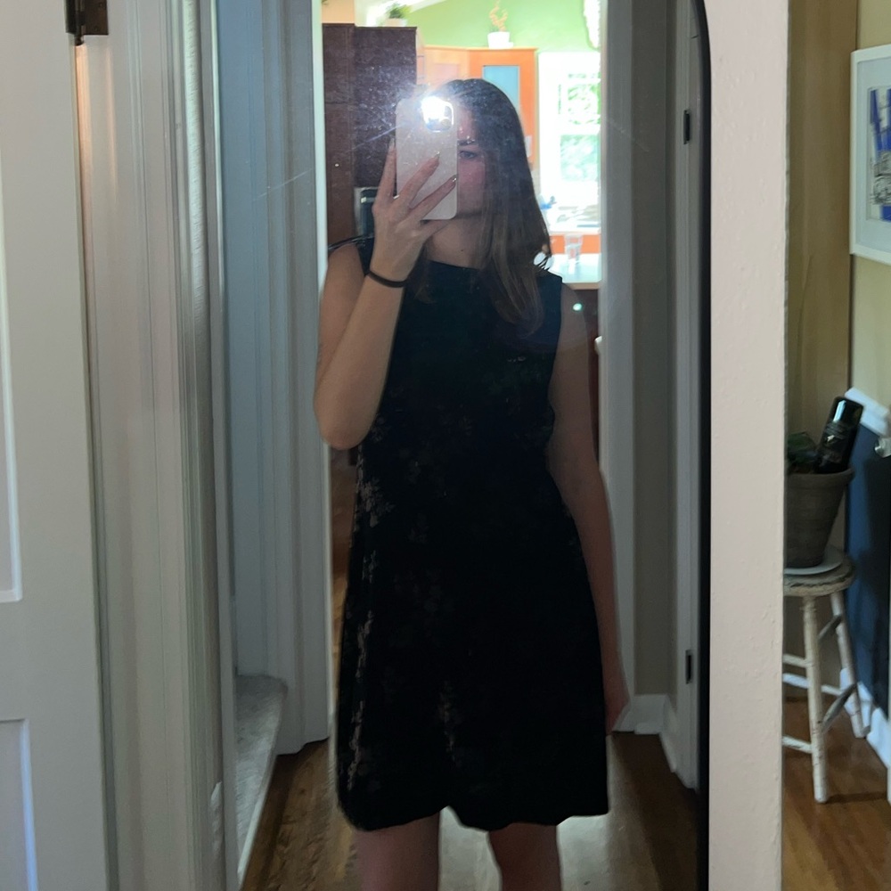 Black floral dress
